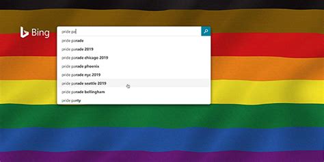 Bing Pride Month Search Box Rainbow Easter Egg