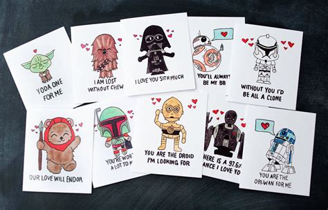 Star Wars Card Set Of 10 Darth Vader Star Wars Card Etsy Star Wars