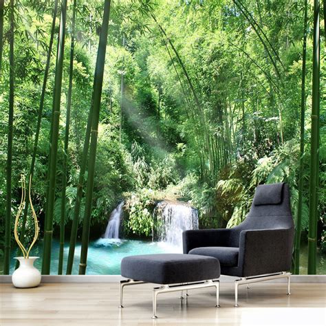 Custom Wallpaper Mural Bamboo Forest Natural Landscape Bvm Home