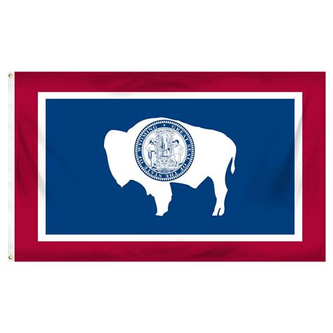 Wyoming 3ft X 5ft Printed Polyester Flag Flag Coloring Pages Wyoming