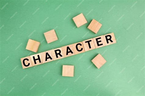 Premium Photo Wooden Squares Are Arranged With The Word Character