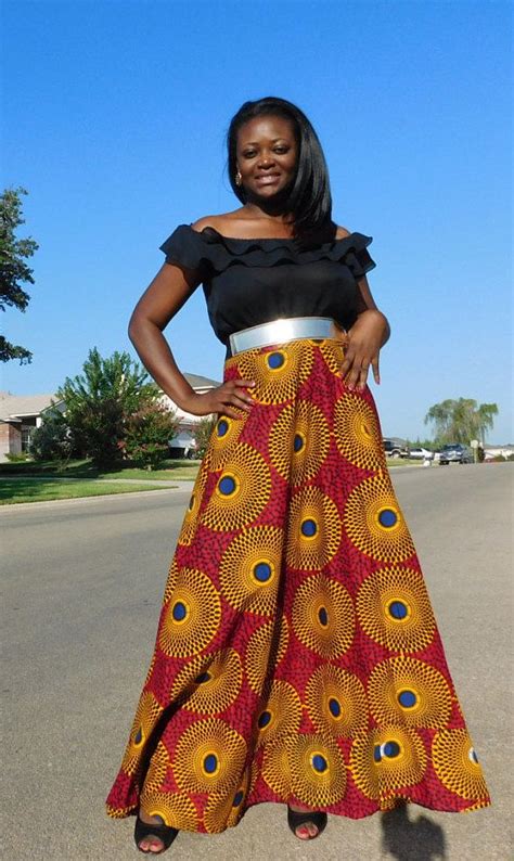African Ankara Maxi Skirt African Clothing African Printsummer Skirt