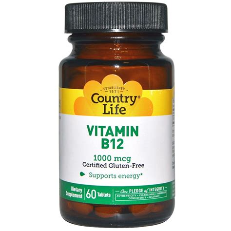 Unless you are a vegans or vegetarian there is very little chance of you actually requiring a vitamin. Country Life, Vitamin B12, 1000 mcg, 60 Tablets | By iHerb
