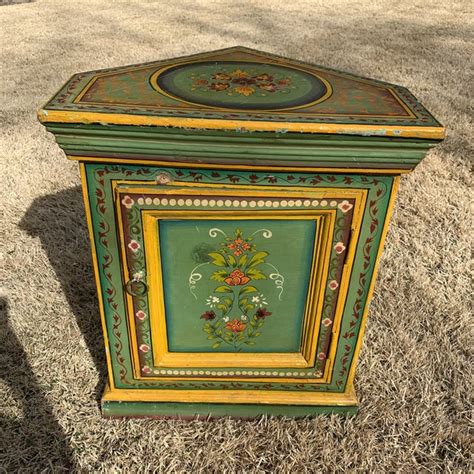 Mid 20th Century Folk Art Hand Painted Cabinet Chairish