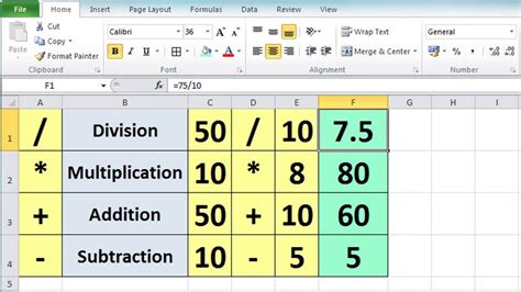 Excel 2010 Tutorial For Beginners #3 - Calculation Basics & Formulas ...