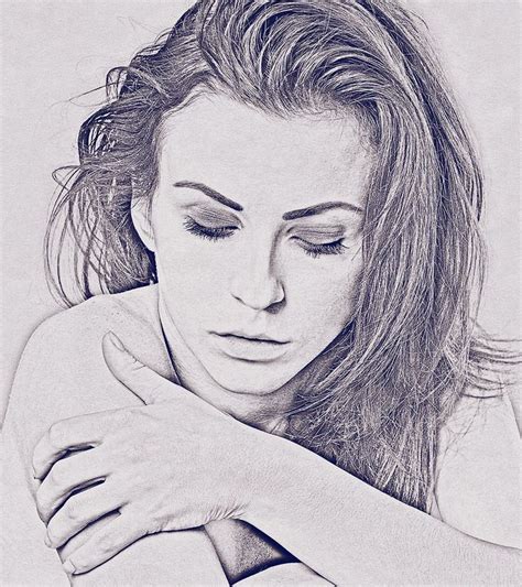 Realistic Pencil Sketch Drawing Effect In Photoshop Turn Your Photo Into Sketch Pencil Sketches