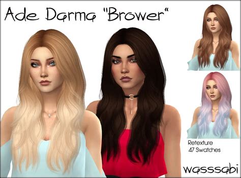 The Sims Resource Ade Darmas Bea Hair Retextured Sims
