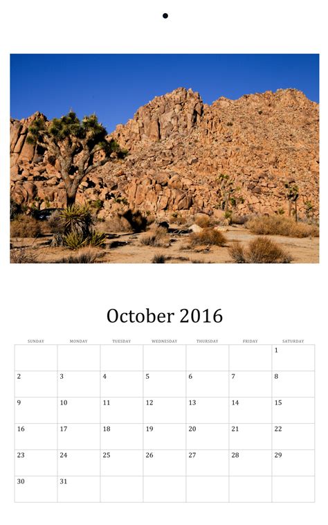 October 2016 Wall Calendar Free Stock Photo Public Domain Pictures