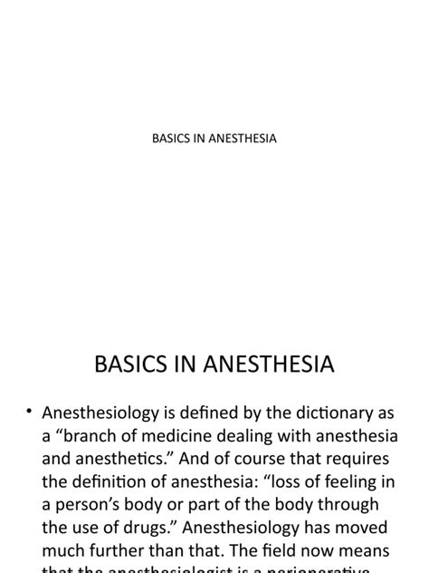 Basics Anesthesia Pdf