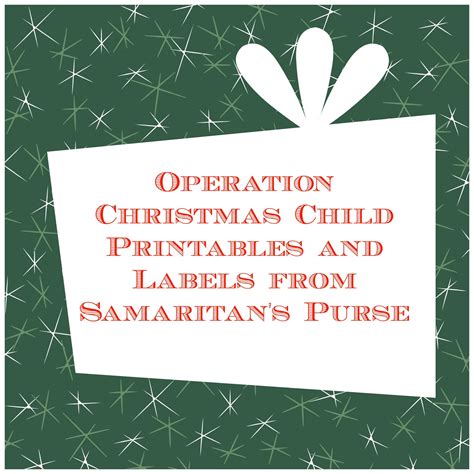 Operation Christmas Child Operation Christmas Child Kids Christmas