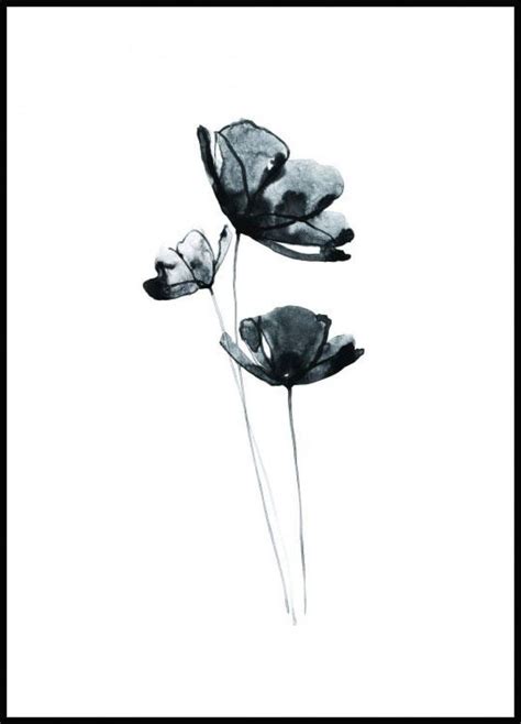 Dark Flowers Poster Flores Oscuras Pinturas Artisticas De Acuarela