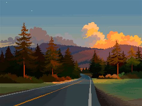 Pixel Art Landscape Background