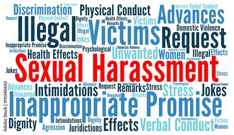 Sexual Harassment Word Cloud Concept Stock Illustration Adobe Stock