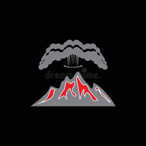 Volcano Eruption Logo Vector Illustration Stock Vector Illustration