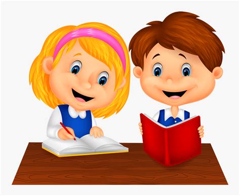 Reading And Writing Cartoon Hd Png Download Kindpng