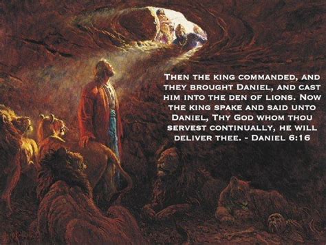 Then The King Commanded And They Brought Daniel And Cast Him Into The