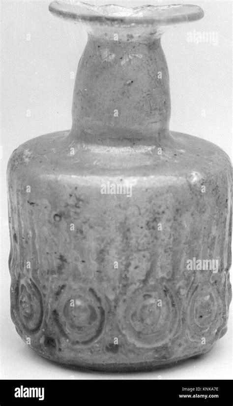 Glass Bottle 10th 11th Century Attributed To Egypt Glass Mold Blown