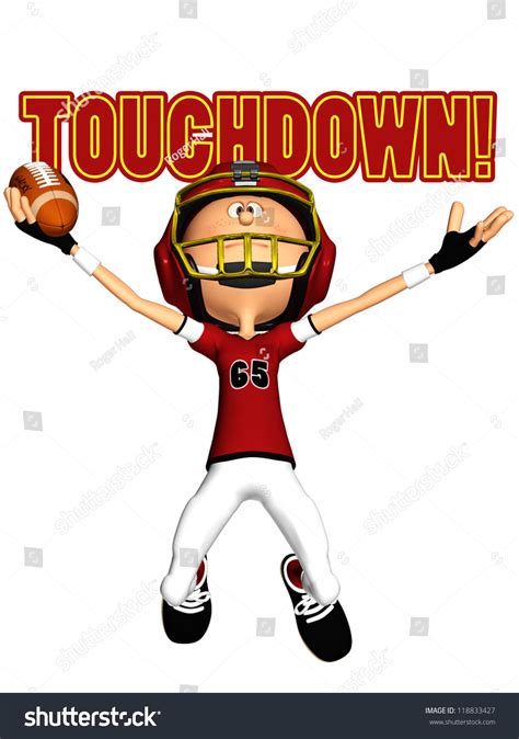 Touchdown American Footballer Cartoon Stock Photo 118833427 Shutterstock