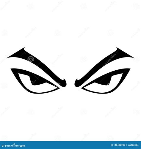 Angry Eyes Vector Human Gesture Stock Vector Illustration Of Human