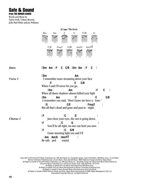 Safe & Sound by Taylor Swift featuring The Civil Wars - Guitar Chords