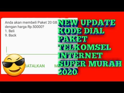 Kode rahasia yang ketiga dari kode paket internet murah telkomsel yang bisa dicoba pada kartu telkomsel anda adalah *363*838#. Kode Dial Paket Telkomsel Internet Super Murah 2020 - YouTube