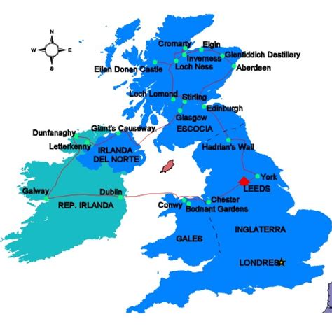 El reino unido se encuentra en europa occidental y se compone de inglaterra, escocia, gales e irlanda del norte. Escocia e Irlanda 2003