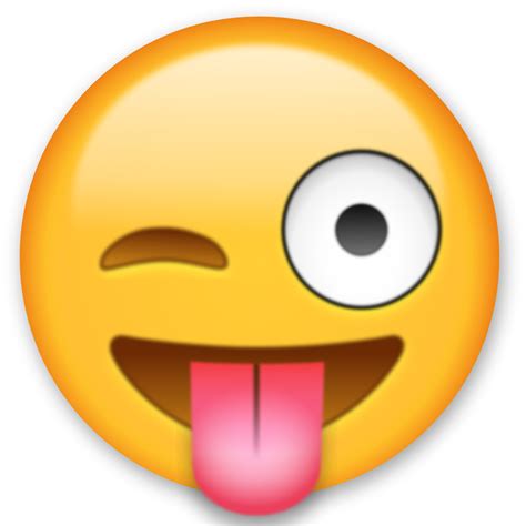 Emoji Smiley Emoticon Tongue Wink Emoji Transparent Background Png