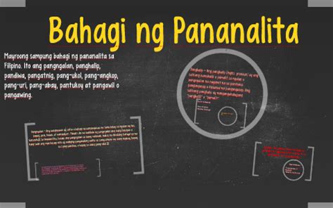Quickly memorize the terms, phrases and much more. Bahagi ng Pananalita by Eaedan Ganzon on Prezi