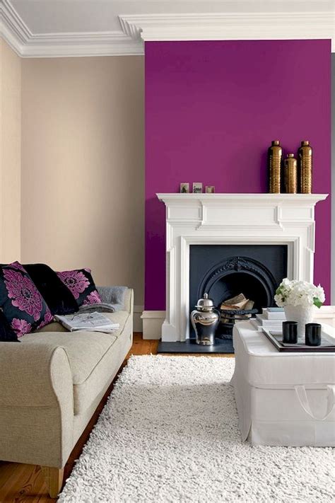 Let these living room ideas from the world's top interior designers inspire your next decorating project, from a color change to a seating arrangement swap. Romantic Purple Living Room Design Ideas For Young Couple (25 Best) | Feature wall living room ...