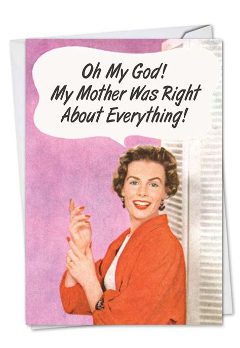 Vintage laurel birthday card, date unknown (probably from the 1960's). Vintage Mother Was Right: Hilarious Birthday Mother ...
