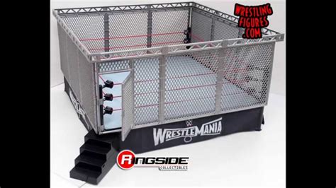 wwe elite scale ring  steel cage playset  lineup youtube