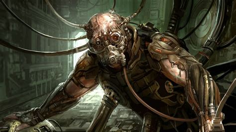 Click on the background image to visit the steam workshop page. Cyborg mask robot cyberpunk artwork technics sci-fi ...
