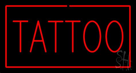 Red Tattoo Red Border Animated Led Neon Sign Tattoo Neon Signs Everything Neon