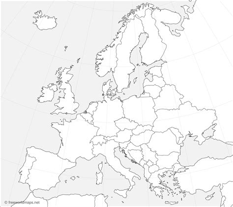 Europe Outline Maps By