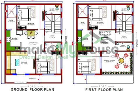 Buy 28x40 House Plan 28 By 40 Elevation Design Plot Area Naksha