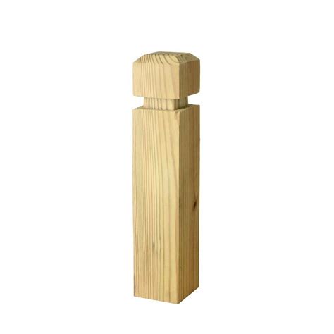 Back to home & furniture. 4 in. x 4 in. x 9 ft. Pressure-Treated Pine Chamfered ...