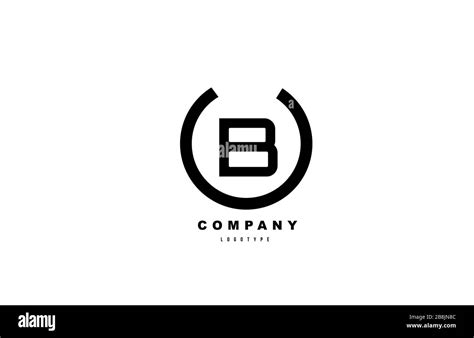 Simple B Black And White Letter Logo Alphabet Icon Design For Company