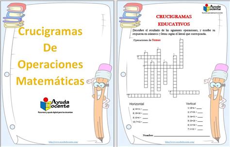 Juguetes matemáticos y reconocimiento de números, ayudas didácticas cubos tiene una empuñadura suave y de fácil agarre para un uso cómodo en todo momento y proporciona el máximo control al aplastar, mucho más larga que en. Crucigramas con operaciones matemáticas para imprimir - AYUDA DOCENTE