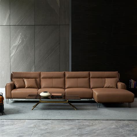 Buy Longka Nordic Leather Sofa Italian Minimalist Living Room Size