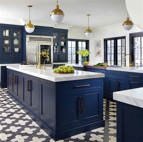 24 Royal And Warm Blue Kitchen Design Ideas Sortra