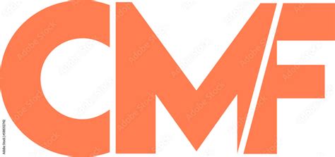Letter Cmf Logo Design On Transparent Background Cmf Letter Logo Stock