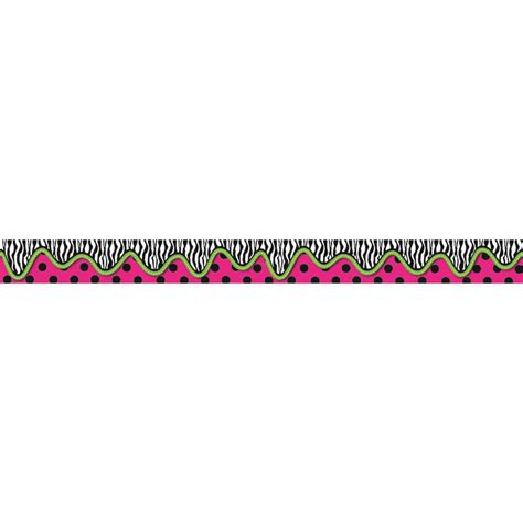 Teacher Created Resources Zebra Double Sided Border Tcr73114
