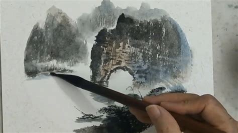Mountains And Water Chinese Ink Painting Youtube