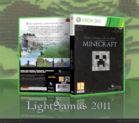 Minecraft Xbox 360 Box Art Cover By Lightsamus