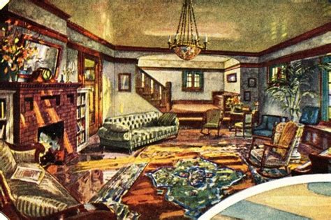 Karpen furniture had some nice rooms illustrated in magazines like house beautiful and american home during the 1920s. Alhambra Interior - as seen in the 1921 catalog. | 1920s ...