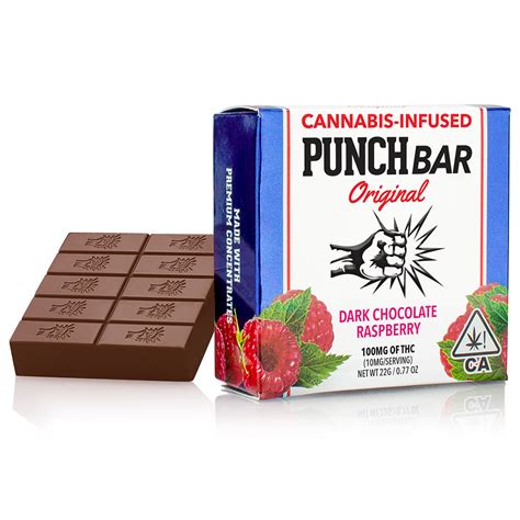 Dark Chocolate Raspberry 1000mg Punch Punch Bar Original Jane