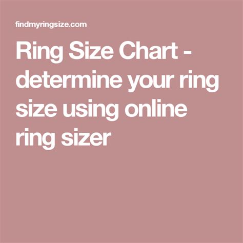 Ring Size Chart Determine Your Ring Size Using Online Ring Sizer Ring Sizes Chart Size Chart