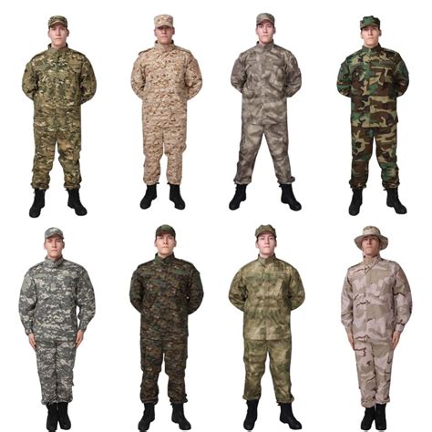 8 Colors Navy Tactical Combat Suit Us Camouflage Military Tranning Bdu