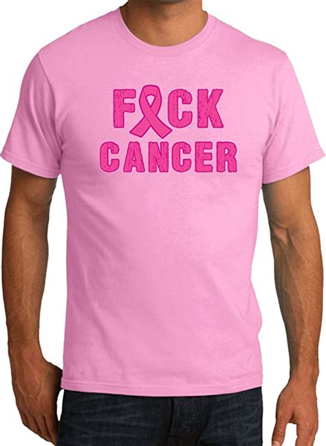 Mens Breast Cancer Fck Cancer Organic T Shirt Candy Pink 4xl Clothing Shoes