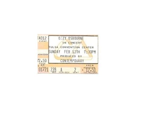 1976 1987 Concert Ticket Stubs Rush Starship Ozzy Kansas Moody Blues